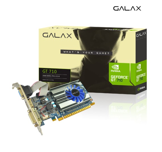 VGA (การ์ดแสดงผล) GALAX GEFORCE GT 710 2GB DDR3 64 BIT  3Y